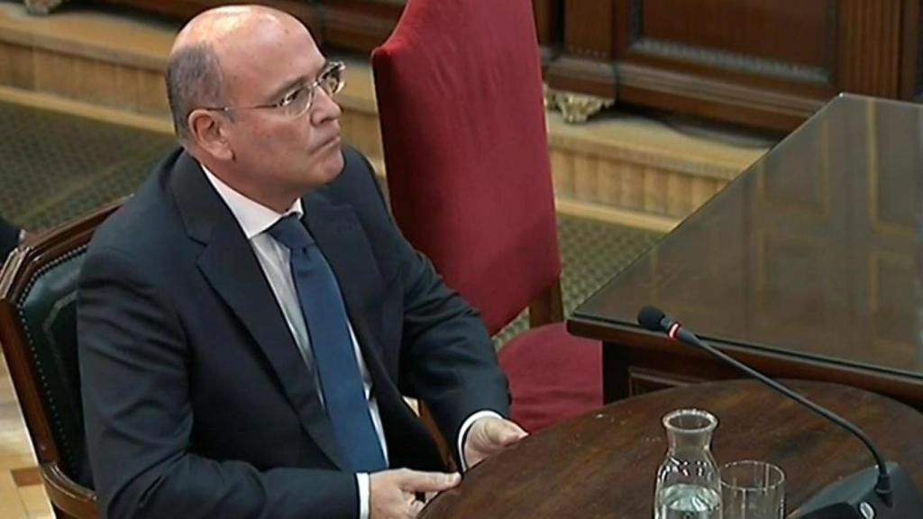 El coordinador policial del 1-O, Diego Pérez de los Cobos, en el salón de plenos del Tribunal Supremo