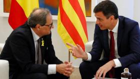 Quim Torra y Pedro Sánchez en una imagen de archivo.