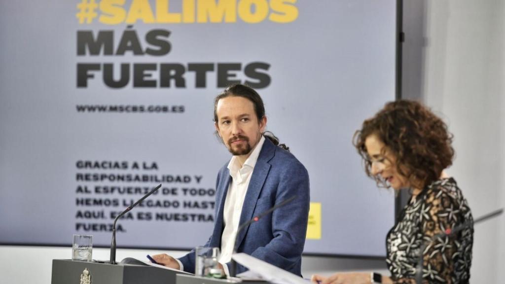 Pablo Iglesias y María Jesús Montero.