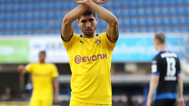 La celebración del gol de Achraf Hakimi en protesta por la muerte de George Floyd