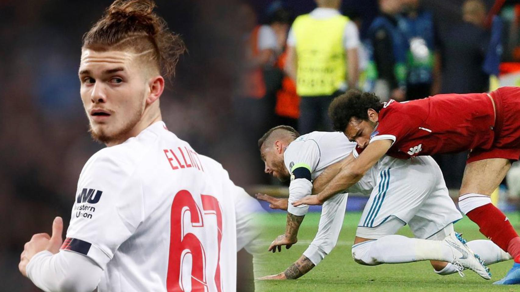 Harvey Elliott y el momento en el que Sergio Ramos y Mo Salah se engancharon en la final de la Champions League de 2018