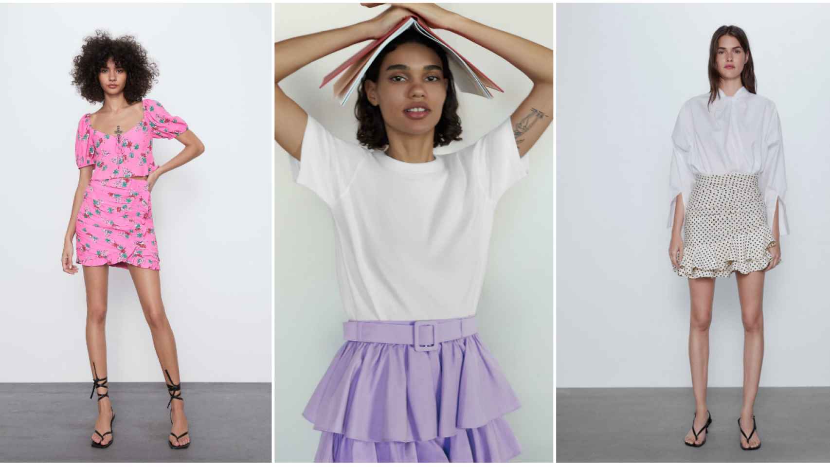 Estas son algunas de las minifaldas de Zara.
