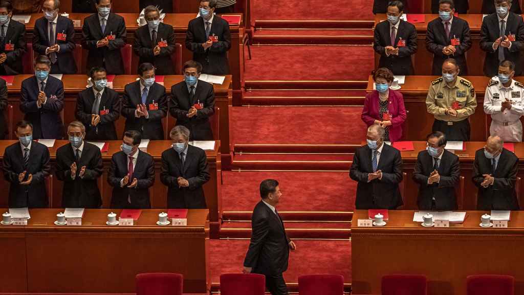 Xi Jinping en un congreso del Partido Comunista Chino.