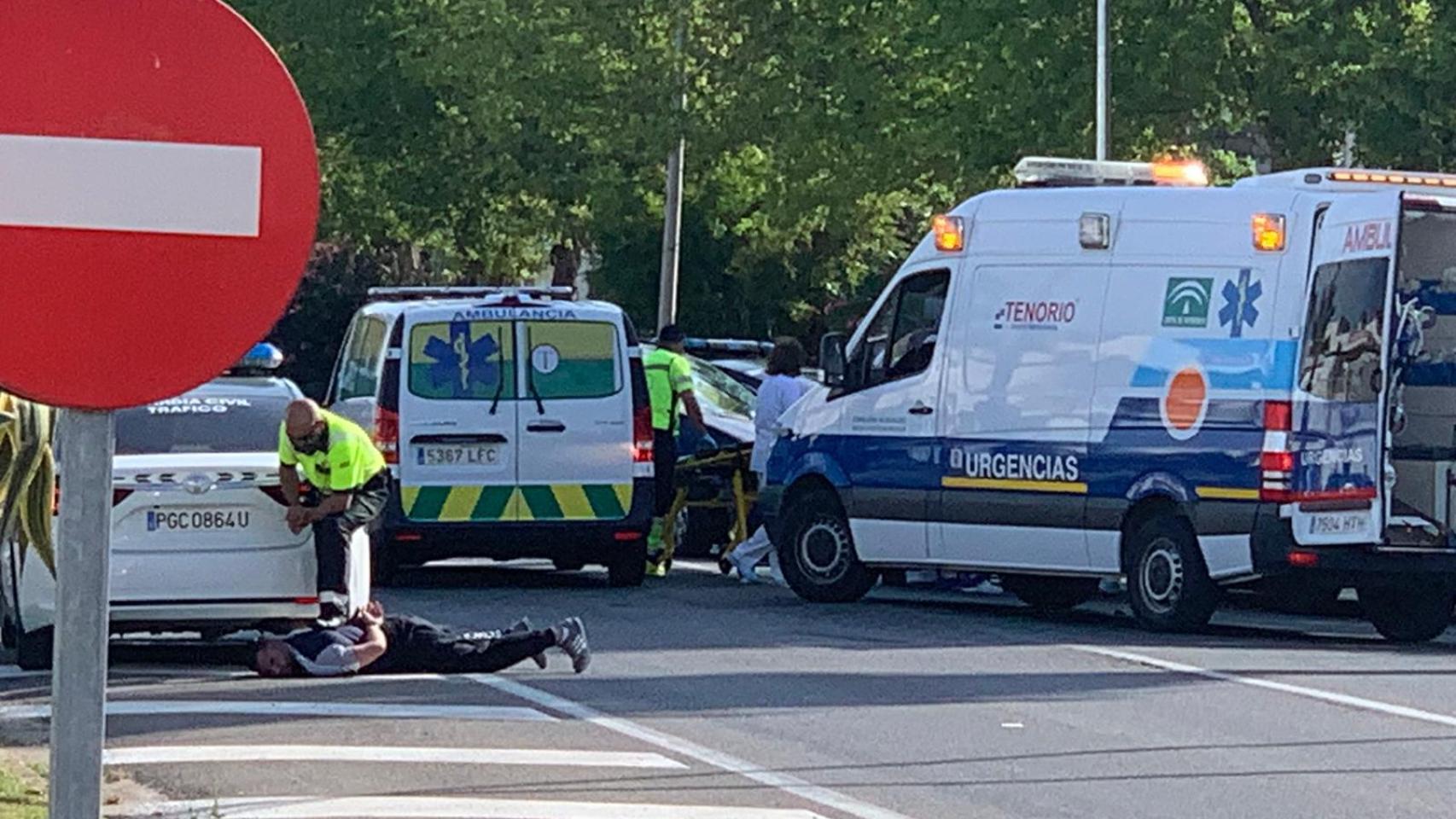 Uno de los detenidos que viajaba en el coche accidentado.