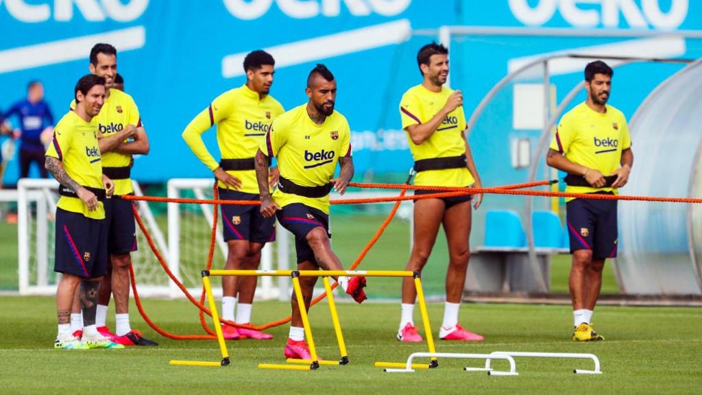 El Barcelona se entrena en Sant Joan Despí