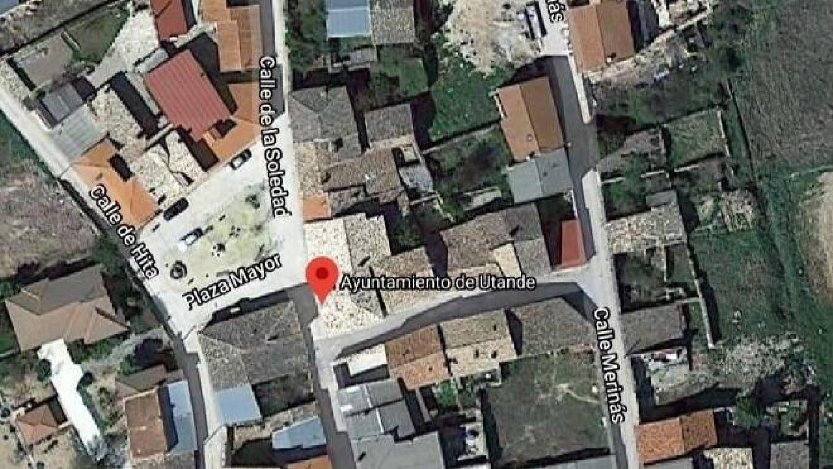 El lugar donde se ha encontrado una granada de la Guerra Civil sin explosionar (Google Maps)