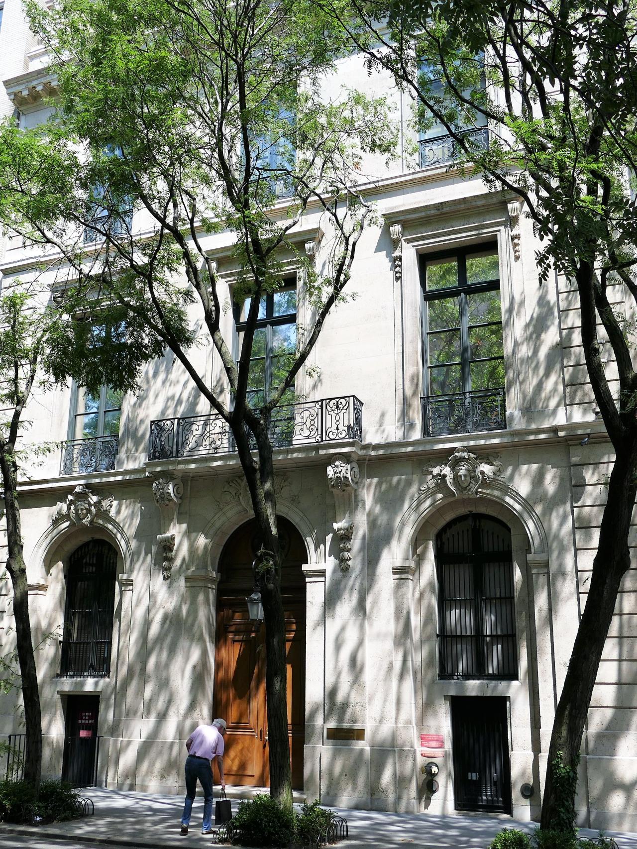 La mansión de Jeffrey Epstein en Nueva York.