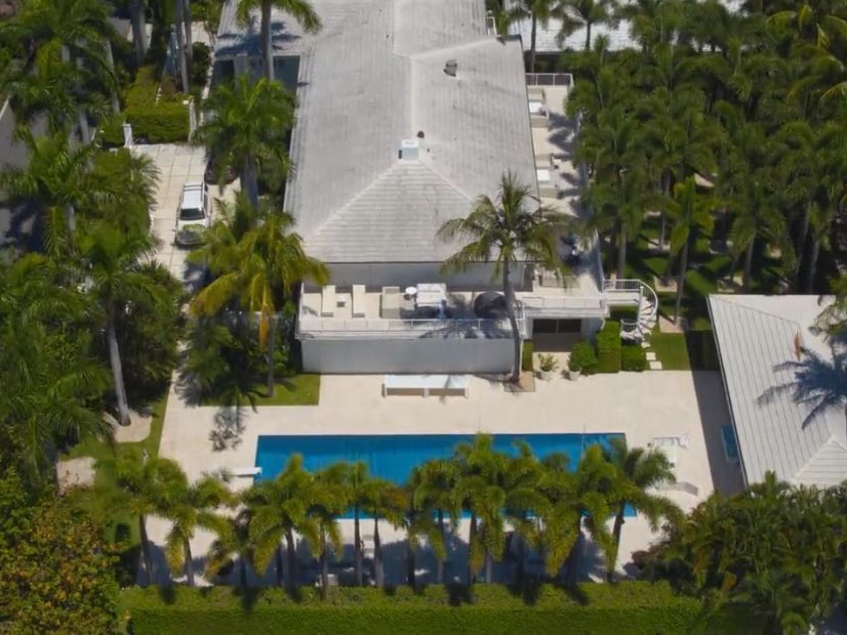 La mansión de Palm Beach de Jeffrey Epstein.