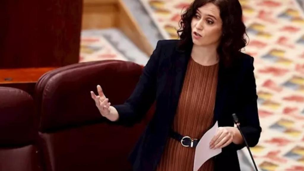 Isabel Díaz Ayuso en la Asamblea de Madrid.