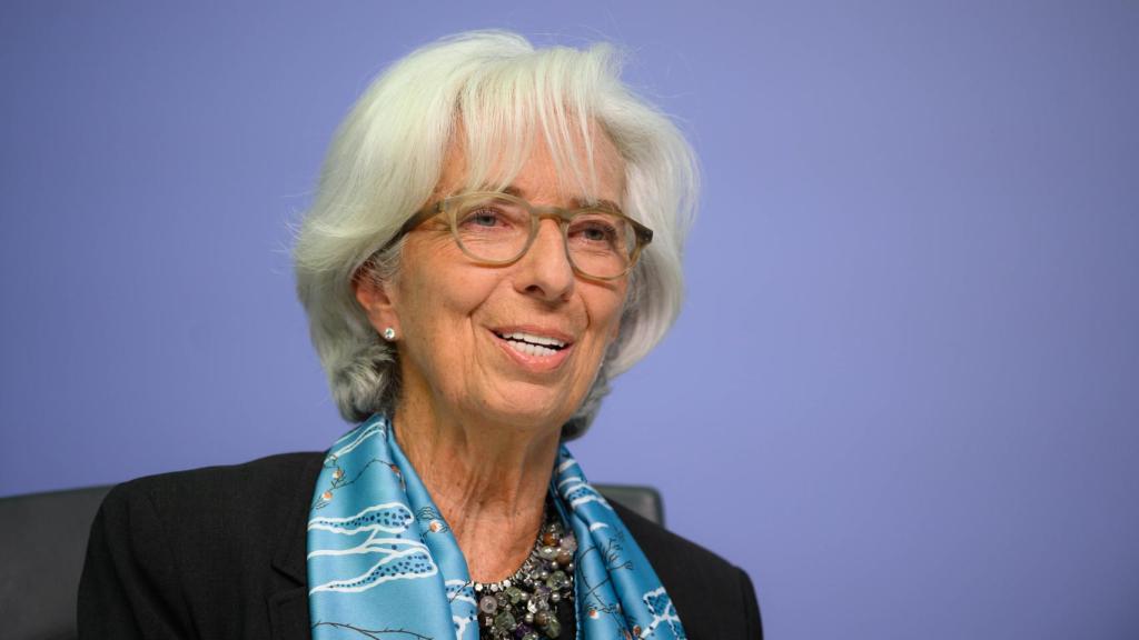 La presidenta del BCE, Christine Lagarde, en una comparecencia.