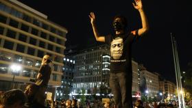 Manifestantes en Washington por el asesinato de George Floyd.