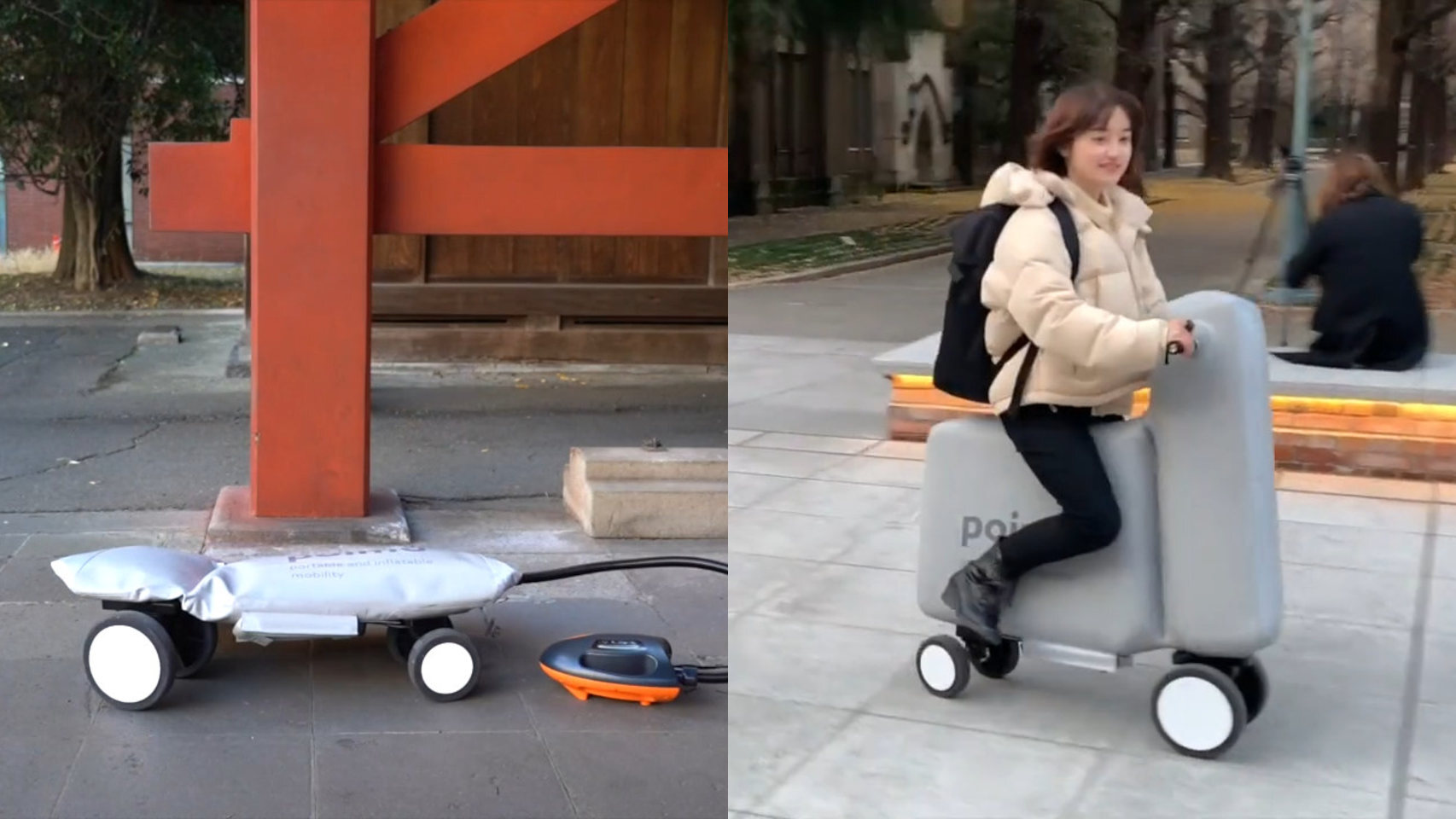 Mobio es una moto inflable desarrollada en Japón