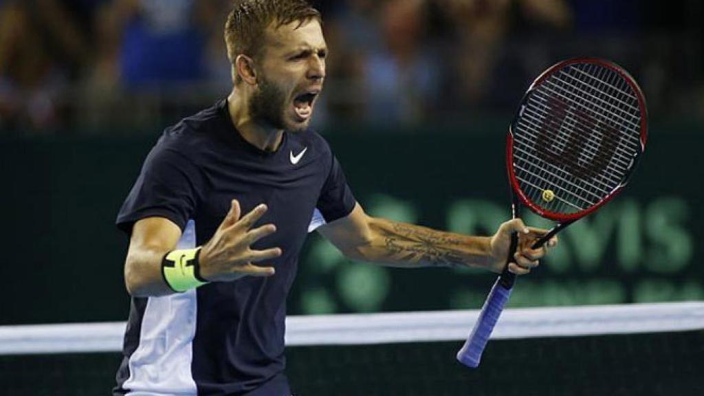 Dan Evans, duranre un partido