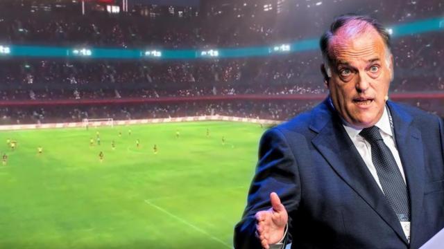 Público trasladado a un estadio vacío y Javier Tebas