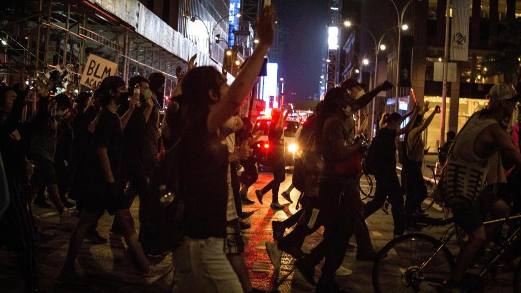 Protestas en Nueva York por la muerte de George Floyd.