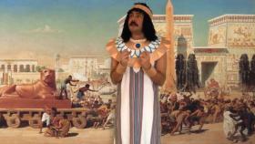 El profesor de Historia Paco Pajuelo disfrazado de Cleopatra.