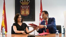 La presidenta de Madrid, Isabel Díaz Ayuso, y su vicepresidente, Ignacio Aguado, en una imagen de archivo.