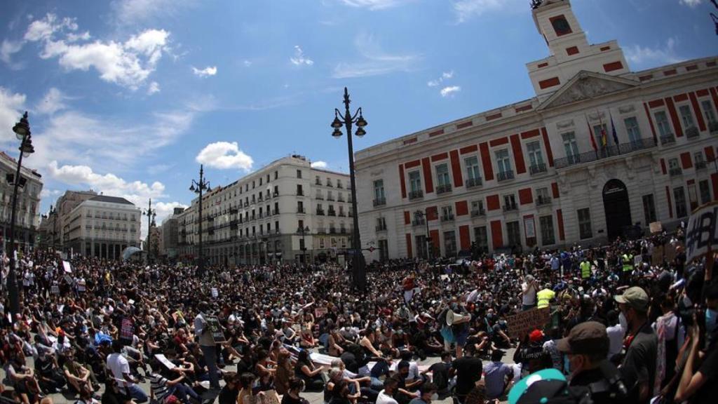 La concentración en la Puerta del Sol de Madrid.