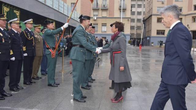 Gámez en su toma de posesión al frente de la Benemérita.