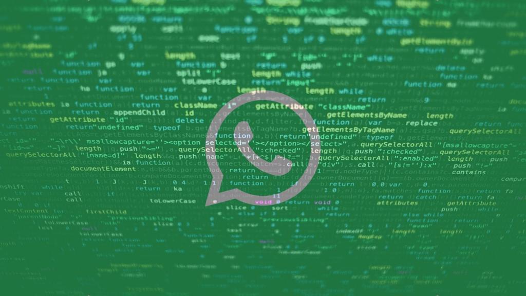 Montaje con datos y el logo de WhatsApp.