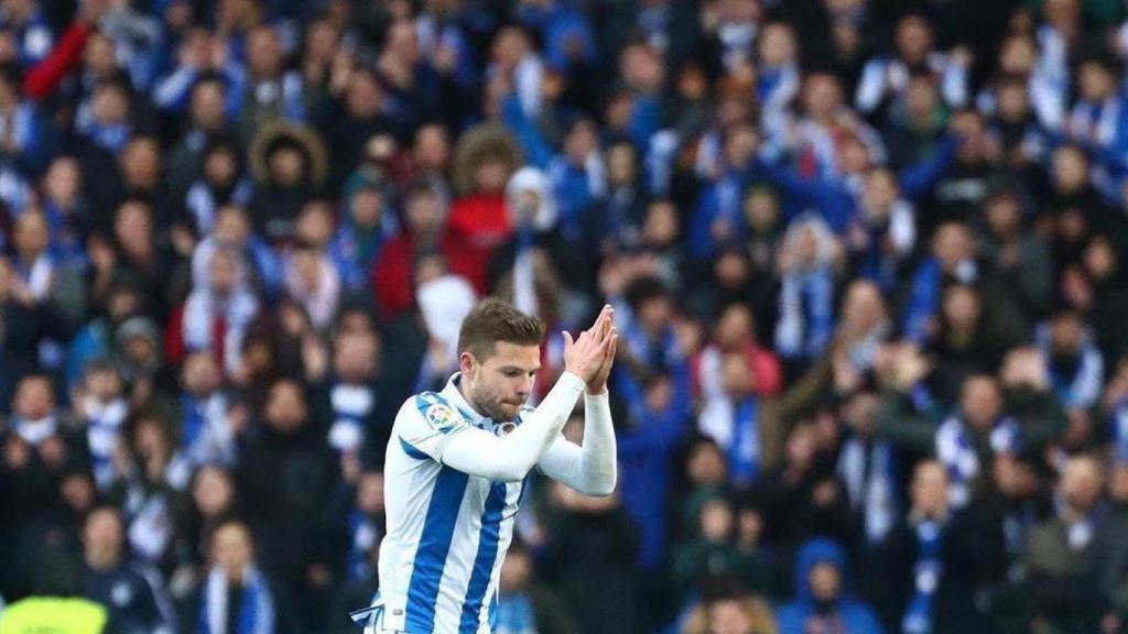 Illarramendi, durante un partido con la Real Sociedad