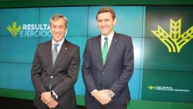 Javier López y Vícor Manuel Martín, presidente y directeor general, respectivamente, de Eurocaja Rural