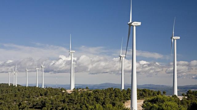 Parque eólico de Boira de Acciona.