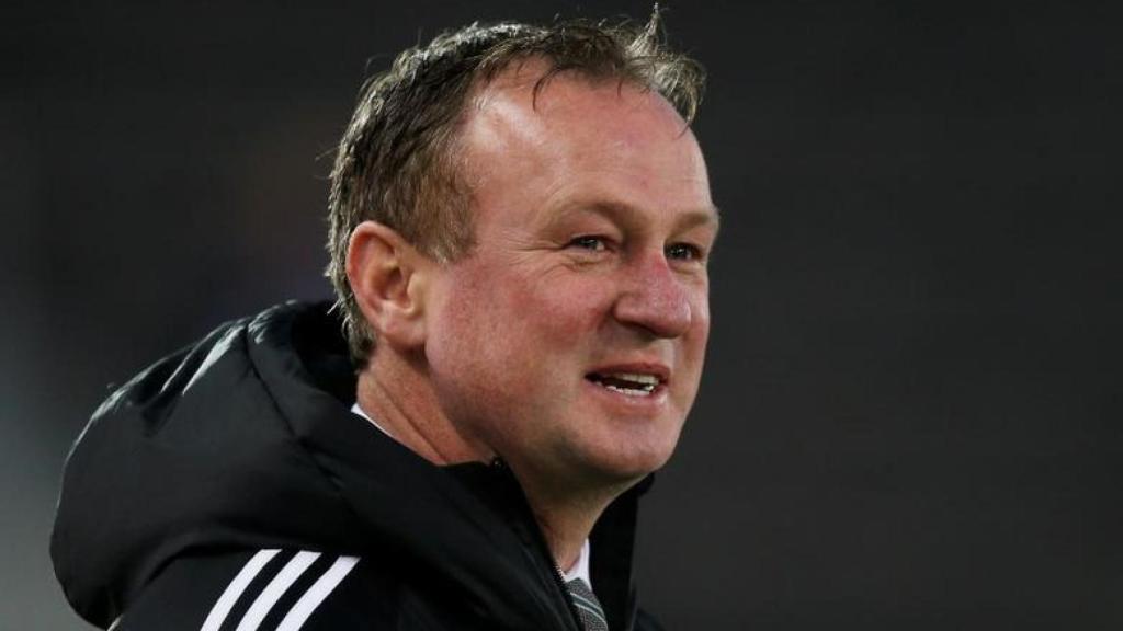 Michael O'Neill, durante un partido