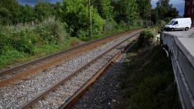 El lugar del siniestro ferroviario, en Barrada (Cantabria)