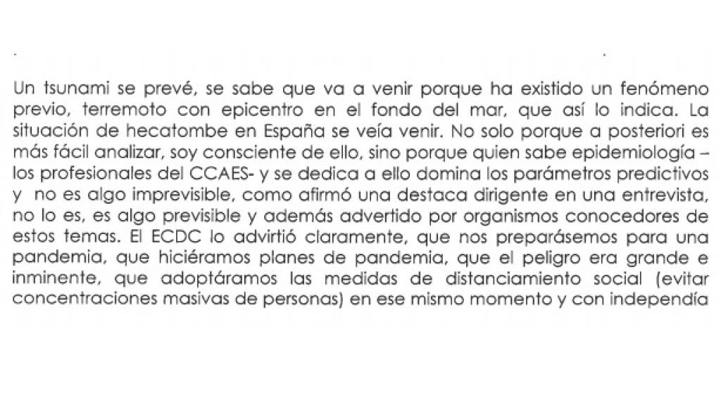 Parte del informe de Julio Lorenzo Rego en el que hace referencia al tsunami.