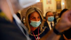 Milagros Tolón, con los ojos llorosos de emoción este jueves en el Corpus celebrado dentro de la Catedral de Toledo