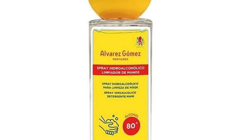 Una de las botellas de gel hidroalcohólico de Álvarez Gómez.