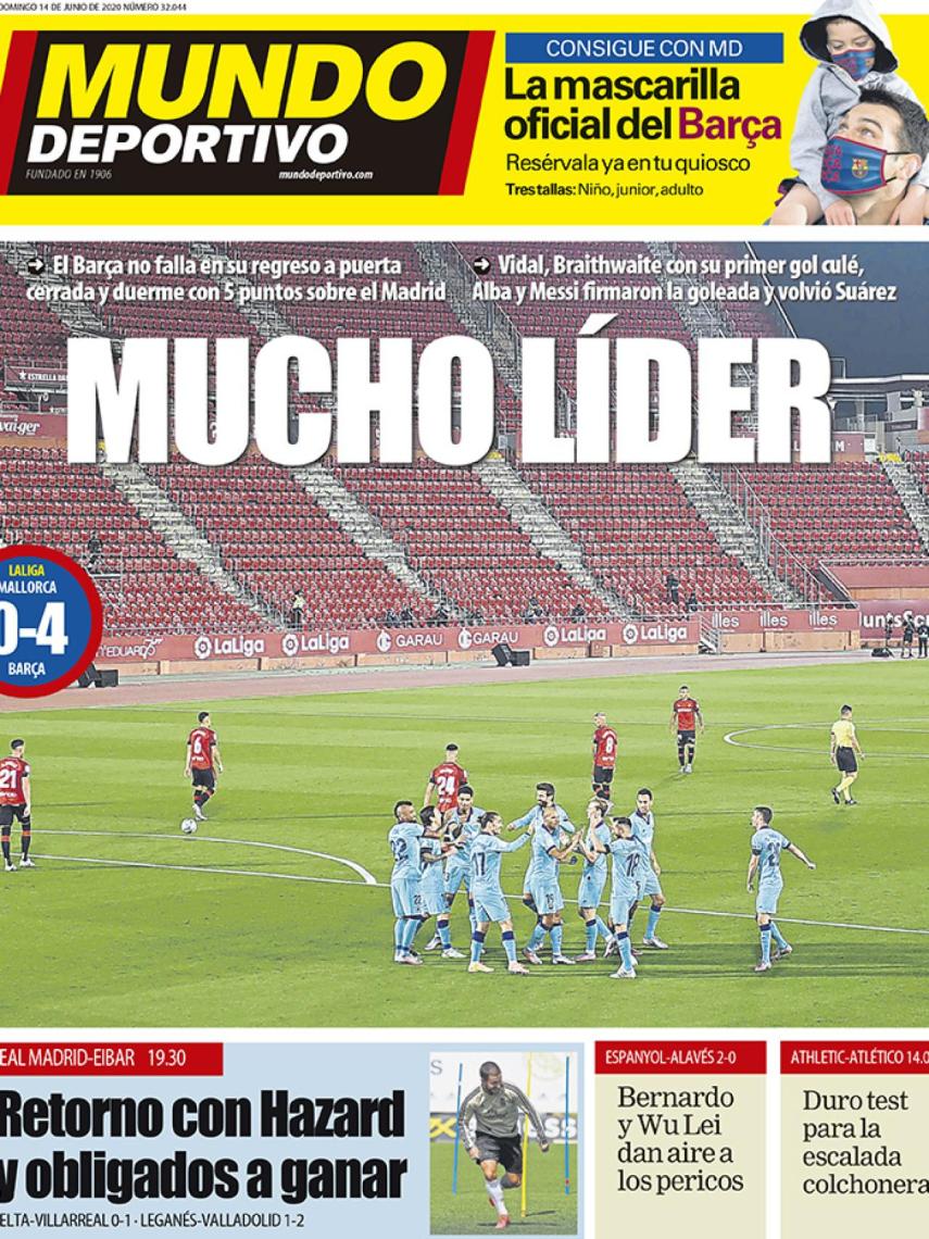 La portada del diario Mundo Deportivo (14/06/2020)