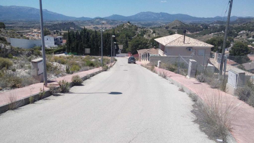 Cuesta de la calle Hoya del Hurón, en la pedanía El Niño de Mula, por donde Alicia se lanzó con el patín.