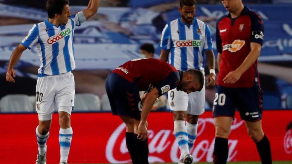 Oyarzabal celebra su gol en el Real Sociedad - Osasuna de La Liga