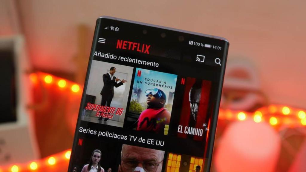 Netflix en un smartphone.