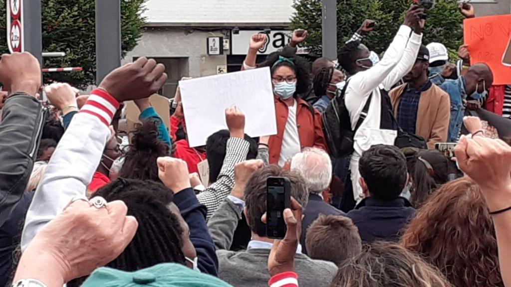 Manifestación contra el racismo en As Conchiñas