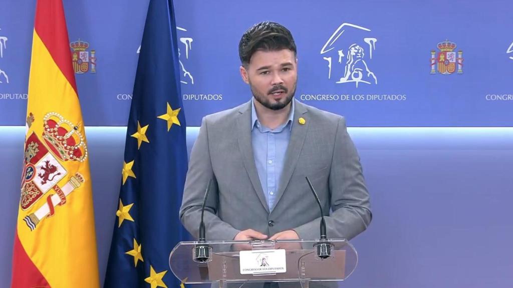 Gabriel Rufián, portavoz de ERC en el Congreso.