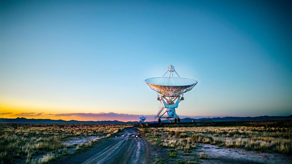 Antena parabólica.