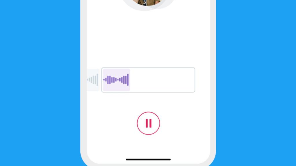 Grabación de un mensaje de audio en Twitter
