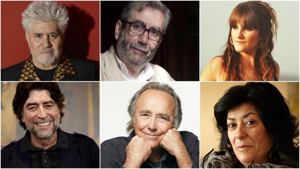 Pedro Almodóvar, Muñoz Molina, Rozalén, Sabina, Serrat y Almudena Grandes.