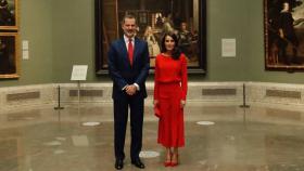 Los reyes Felipe y Letizia, anoche en el Museo del Prado.