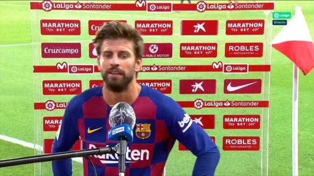 Gerard Piqué, tras el empate a cero ante el Sevilla