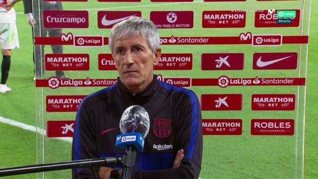 Quique Setién, tras el empate a cero ante el Sevilla