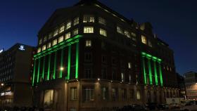 La Diputación de A Coruña iluminada de verde