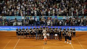 Thiem celebra su triunfo en la final del Adria Tour en Belgrado