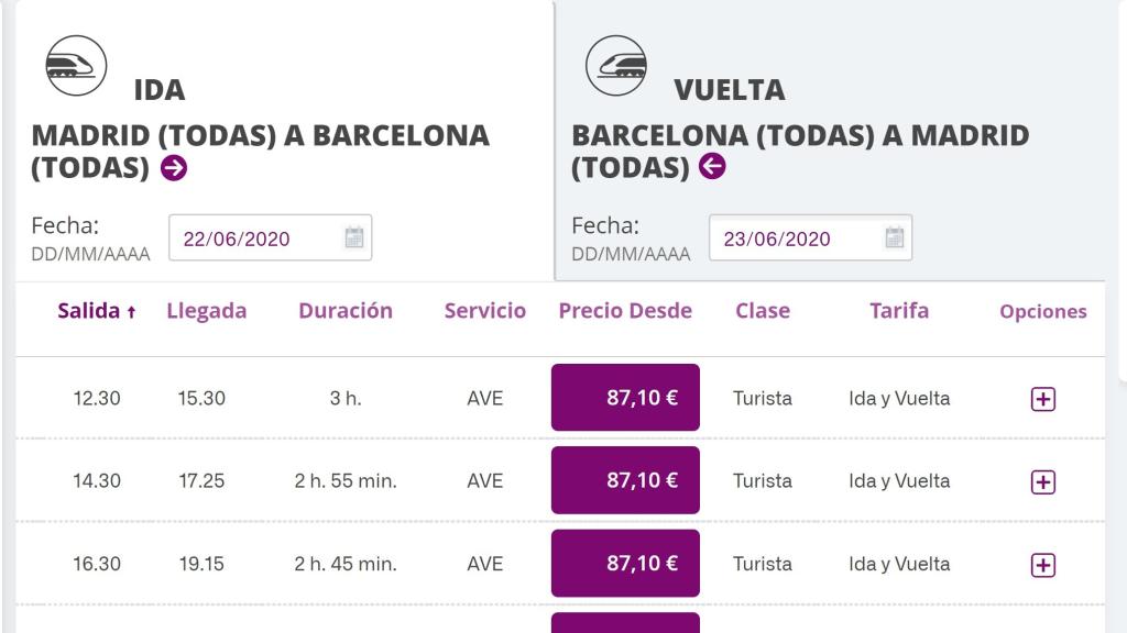 Web de renfe.