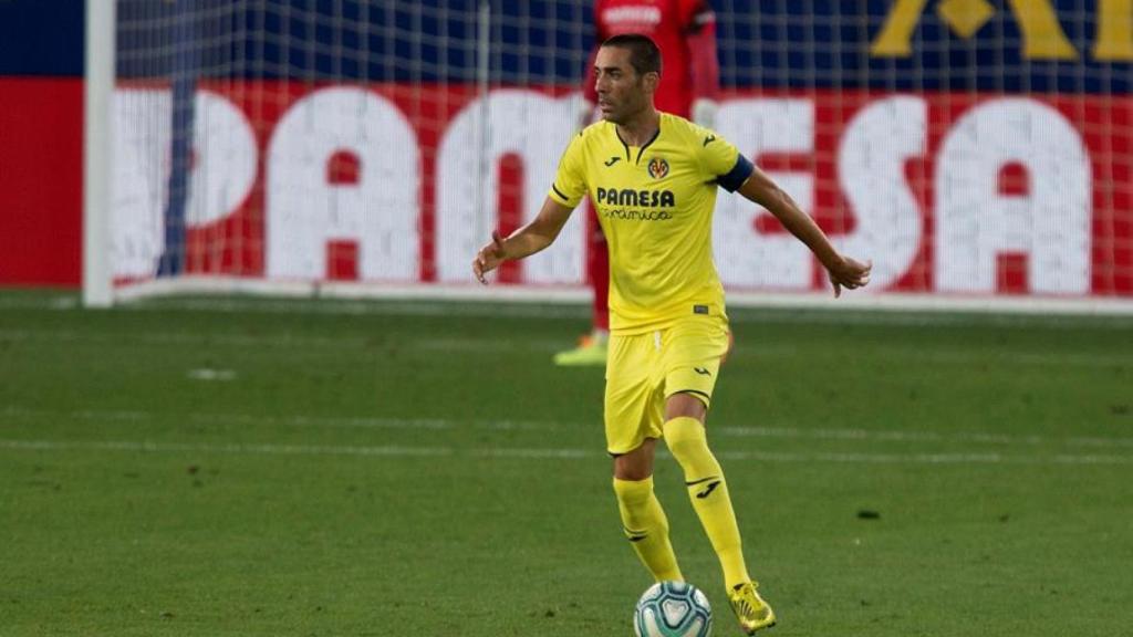 Bruno Soriano, con el brazalete de capitán, el día de su vuelta con el Villarreal