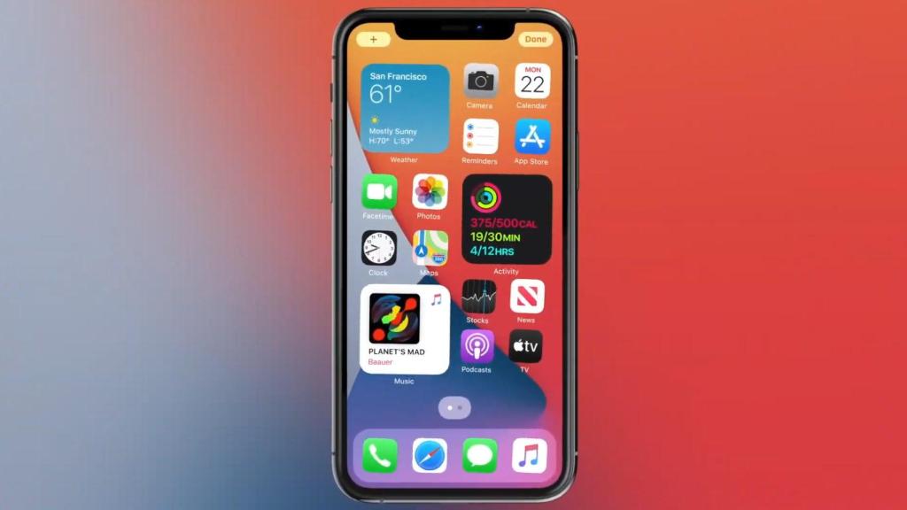 Nuevo iOS 14 con widgets y nueva pantalla de inicio