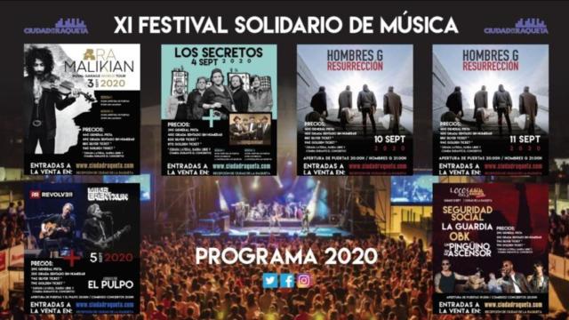 Imagen del programa del Festival Solidario Ciudad de la Raqueta